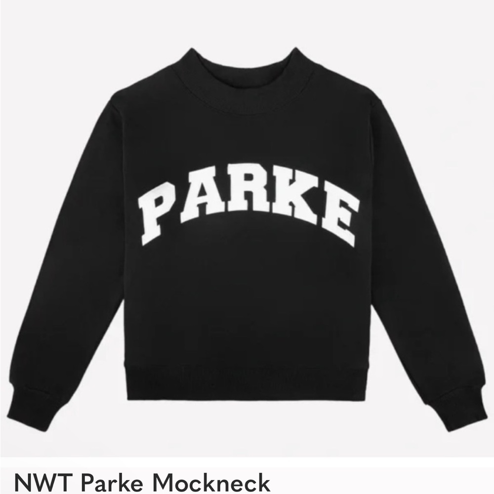 Parke Varsity Mockneck Black/White Sweatshirt L/XL